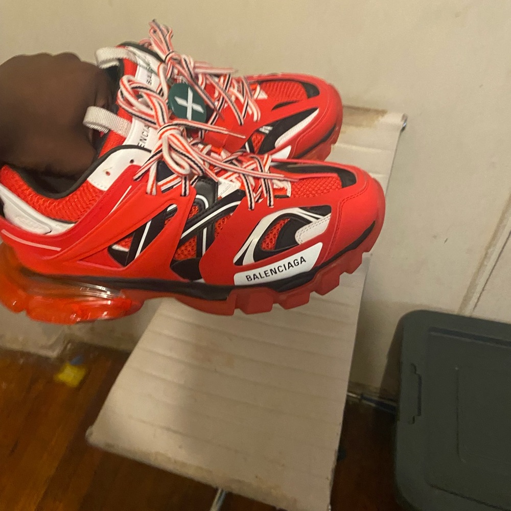 balenciaga track Clear sole Red